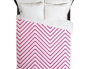 Duvet Cover - Fuchsia Chevron Duvet Cover - Glamour Decor - Fashion Decor - Dorm Decor - Teen Room Decor - Girls Room Duvet Cover - Fuchsia Chevron Duvet Cover - Glamour Decor - Fashion Decor - Dorm Decor - Teen Room Decor - Girls Room