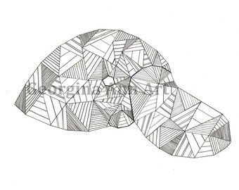 geometric platypus tattoo