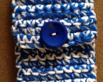 Blue with White-Mug Hugger