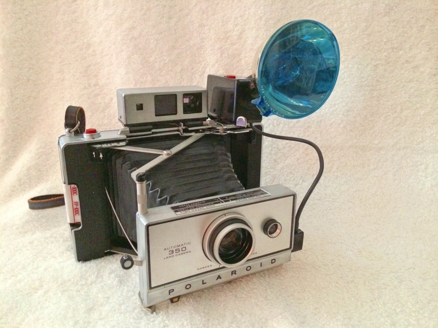 Polaroid Complete 350 Land Camera and by UpcycledClassics on Etsy
