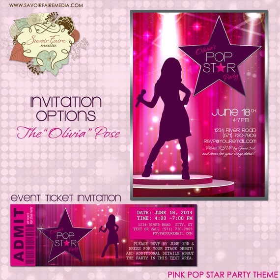 Pop Star Invitations 10