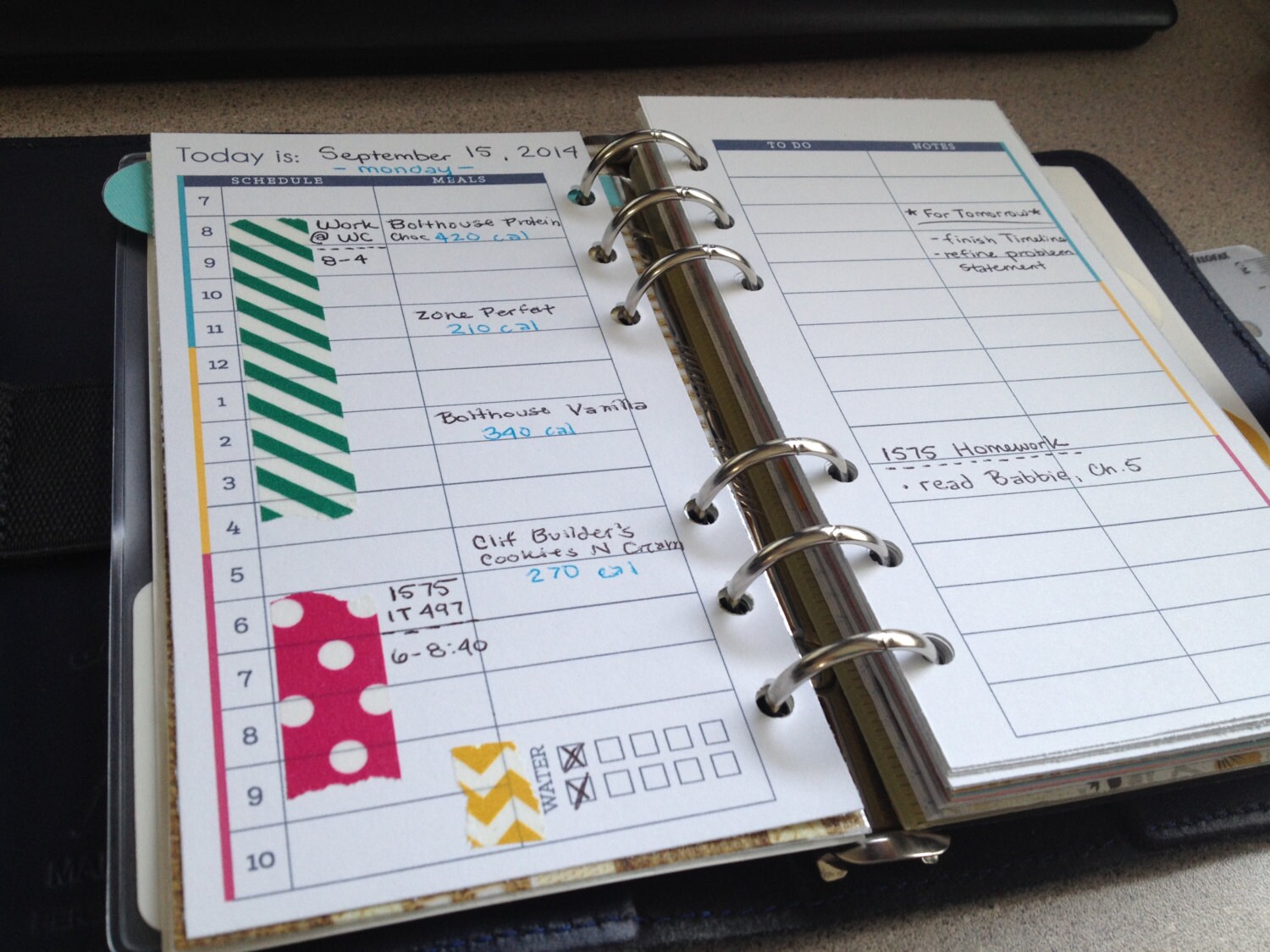 Filofax Personal Printable Instant Download Schedule