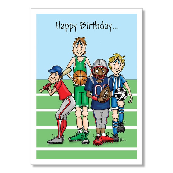 Boys Birthday Sports Clip Art