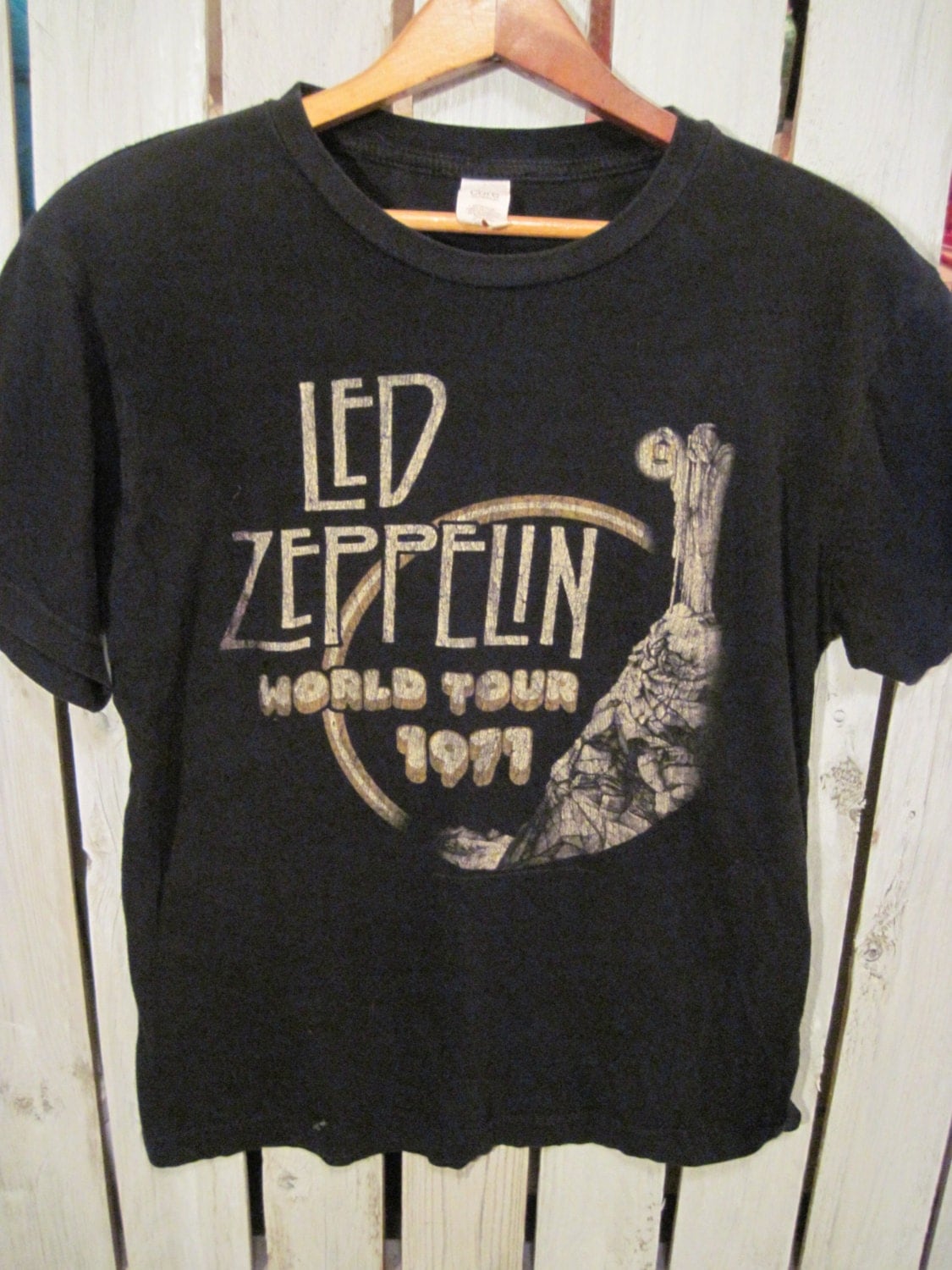 led zeppelin world tour 1971 t shirt