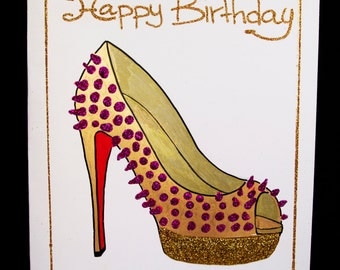 Popular items for shoes birthday on Etsy