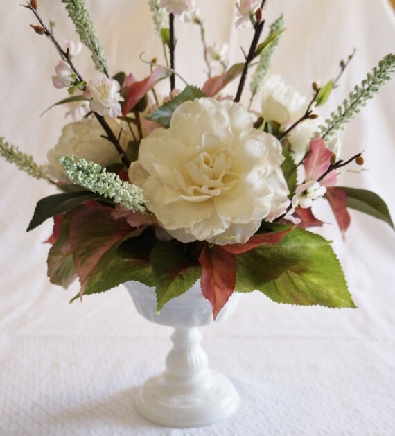 Home Decor, Silk Floral Arrangement, Floral Decor, Tropical Flowers, Center Piece, Table