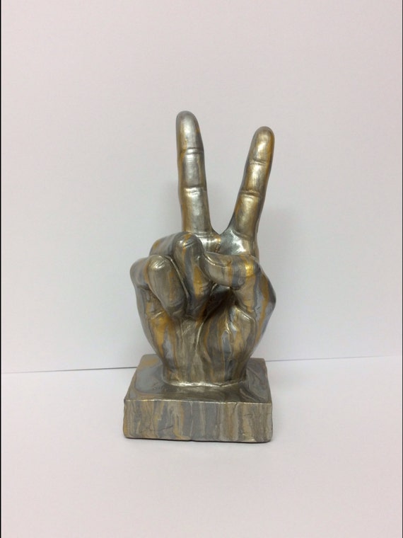 Peace Sign Hand Sculpture by LTCreates on Etsy