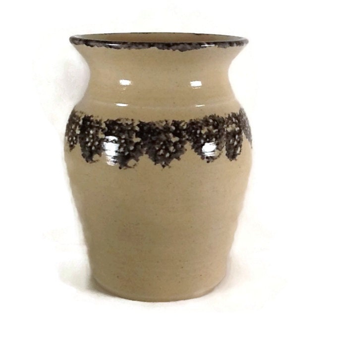 Large ceramic vase Wheel thrown pottery vase Blue pottery