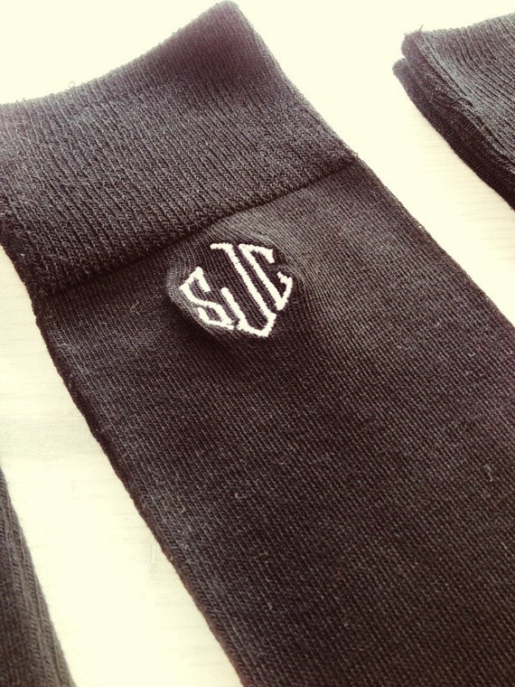monogrammed socks for mens