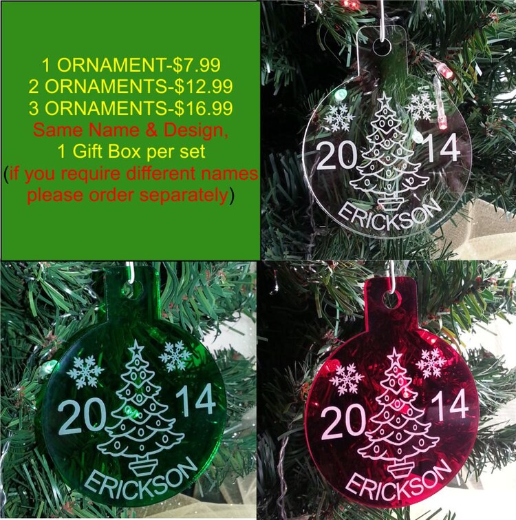 Personalized Name Christmas Tree design by FinesseLaserDesigns