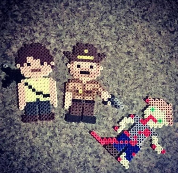 The Walking Dead Perler beads, Perler bead patterns, Perler crafts