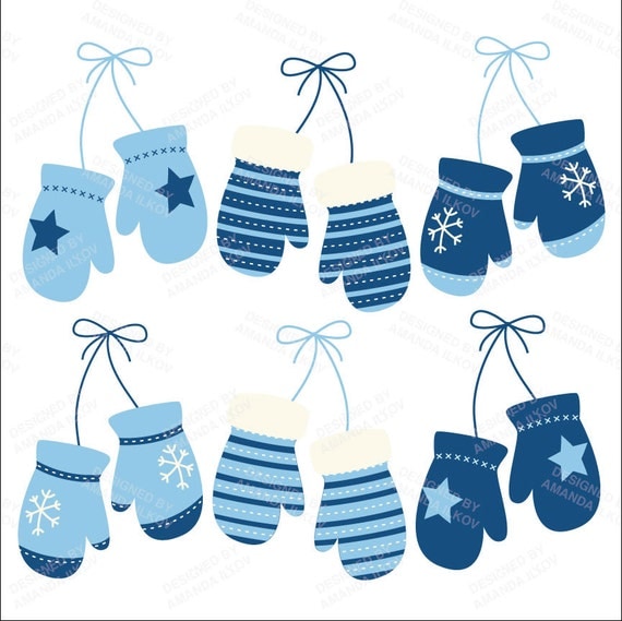 Professional Blue Mittens Clipart Blue Mitten Clip Art Blue