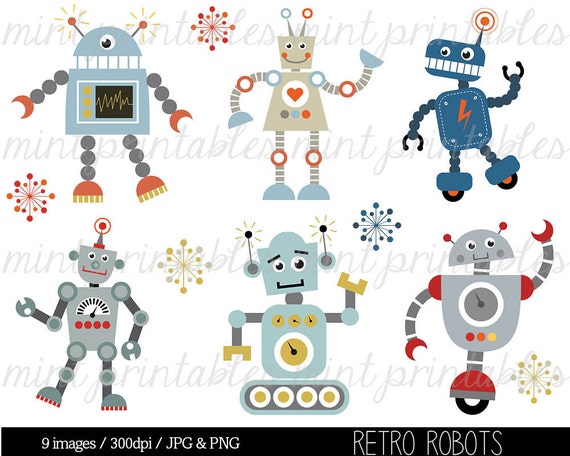 retro robot clipart free - photo #16