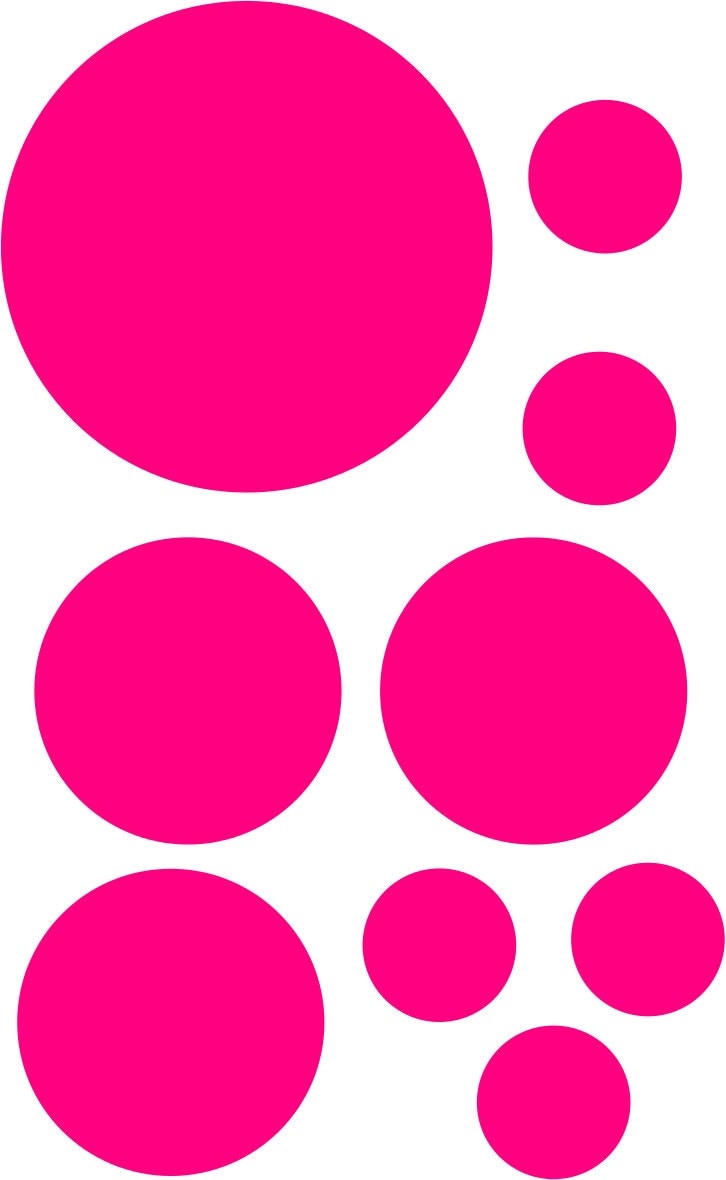 Polka Dots Wall Decals Polka Dot Vinyl Decals By Ammdecals 0540