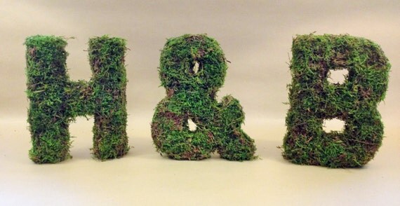 Items similar to Personalized Moss Couple's initials - Bridal, Wedding ...