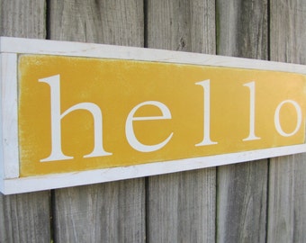 Hello welcome sign | Etsy