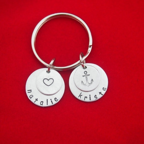 Items similar to Custom Keychain little Girl Jewelry Stacked