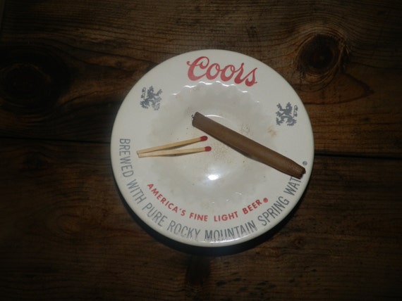 Coors 1970s Bar Ashtray Vintage Collectible Americas Fine Light Beer 