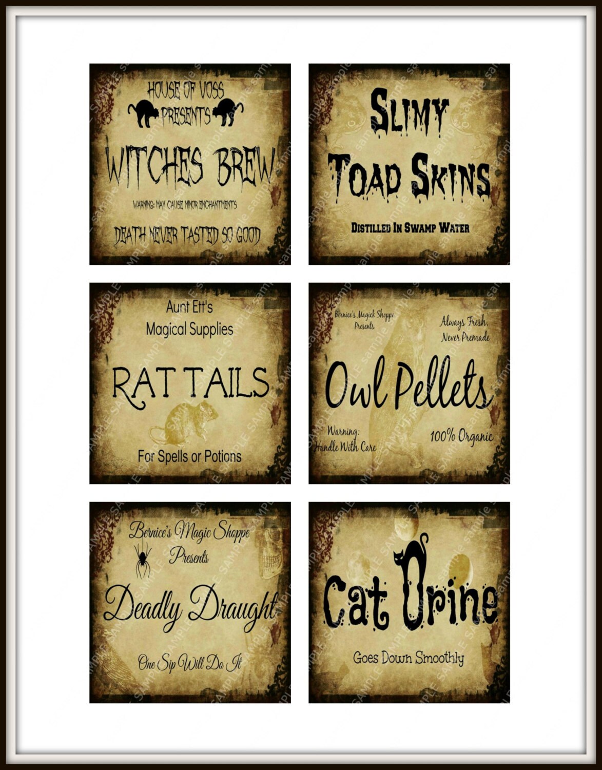 Fantasy Labels. Potion Labels. Digital Labels. Instant
