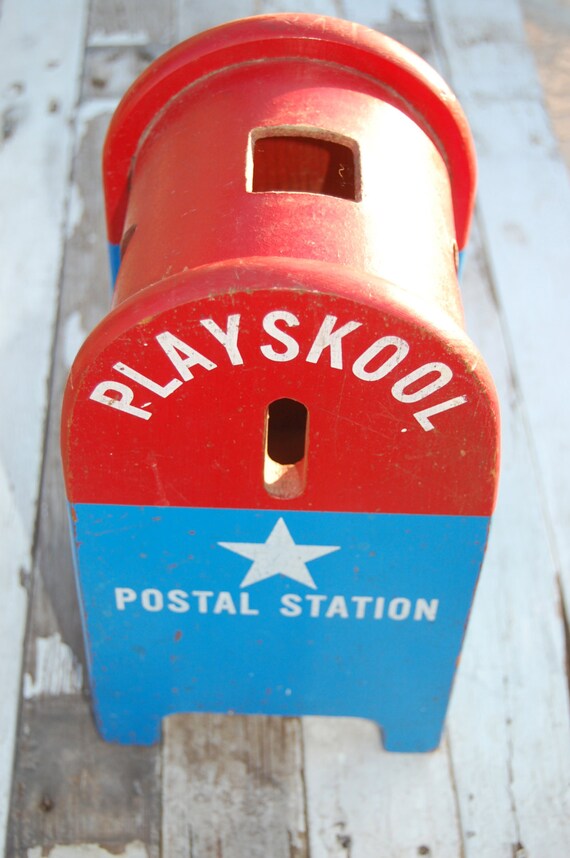 Vintage Toy Mailbox Playskool Mailbox by SweetPetuniaVintage