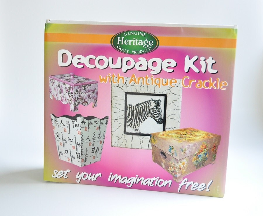Decoupage kit mod podge transfer glaze crackle medium
