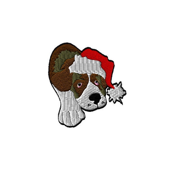 Christmas dog machine embroidery design Christmas dog machine embroidery design