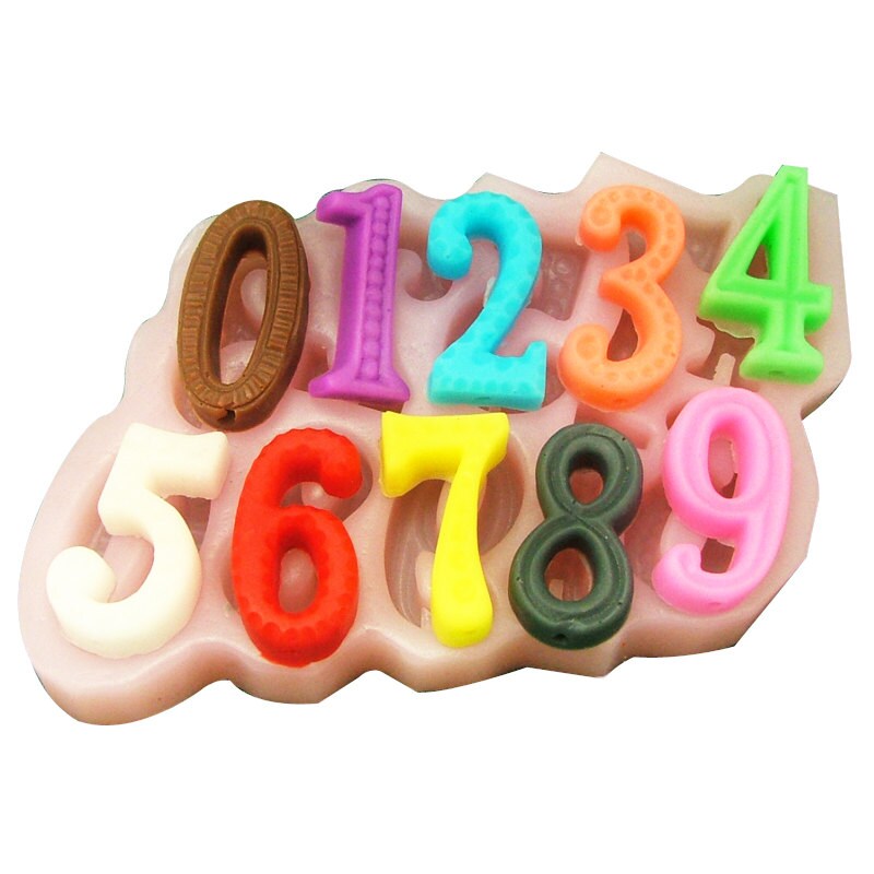 silicone soap mold number flexible soap mold by NICOLESILICONEMOLD