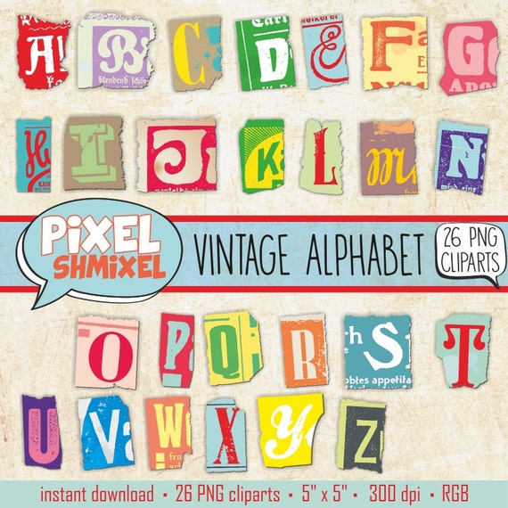 vintage alphabet clip art - photo #37