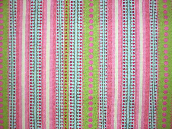 Candy Stripe Multicolored Fabric Upholstery Fabric By The