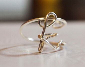 initial "k" wire wrapped ring
