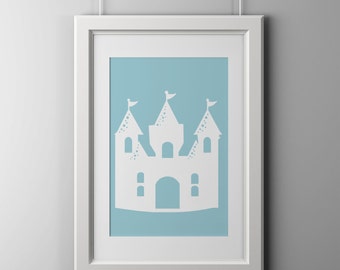 Princess castle art | Etsy