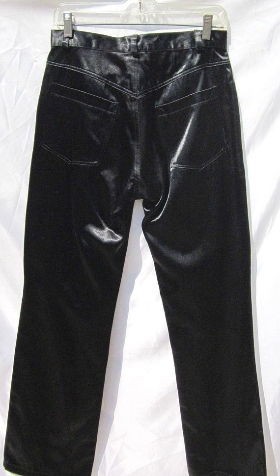 satin black jeans