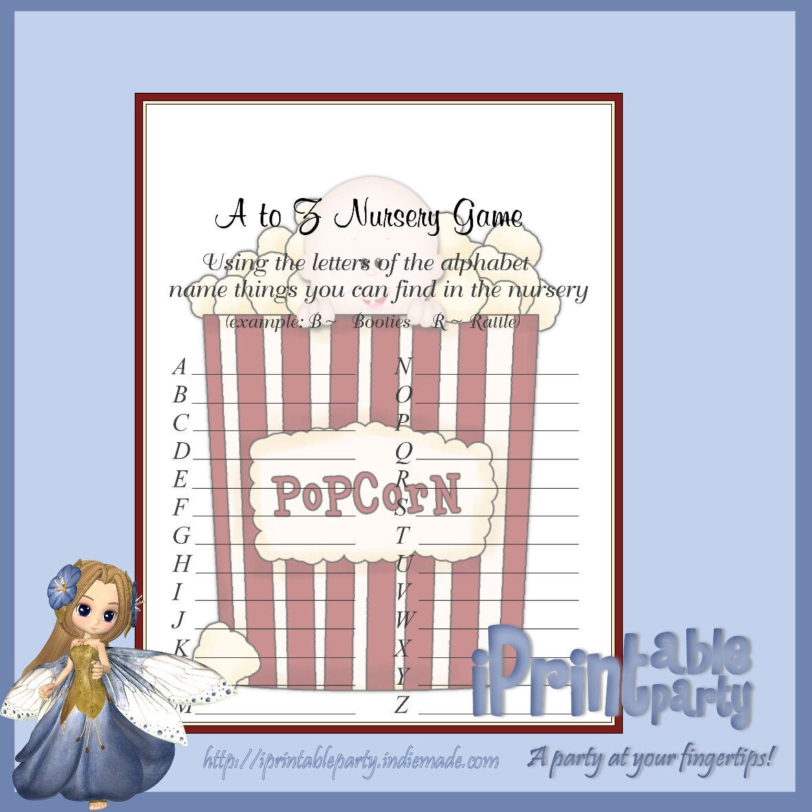 prizes to baby pop shower ready Shower Printable Baby A to Ready Pop iprintableparty Z to by Game