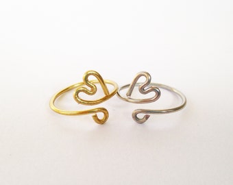 wire heart ring wire heart ring