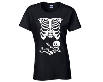Halloween shirt. Halloween T shirt. Baby Skeleton X-ray Shirt. Skeleton ...