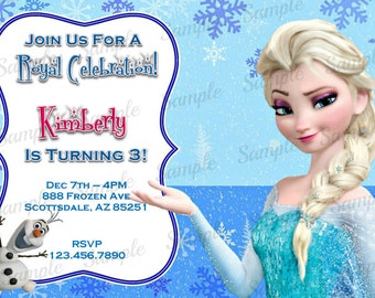 Frozen Invitation Printable Princess Frozen Inspired