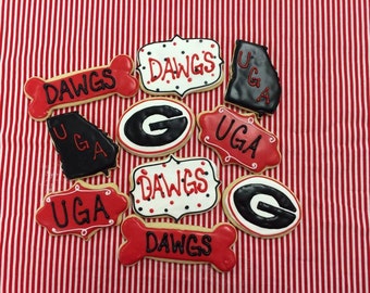 University of Georgia Bulldogs Sugar Cookies