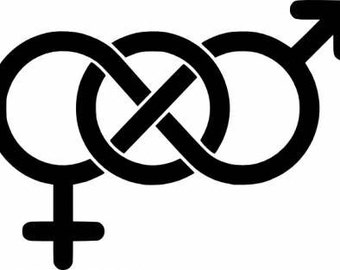 Bisexual Symbol Die-Cut Decal Car Window Wall Bumper Phone Laptop