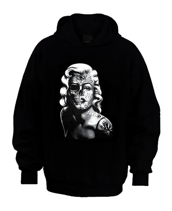marilyn monroe skull hoodie