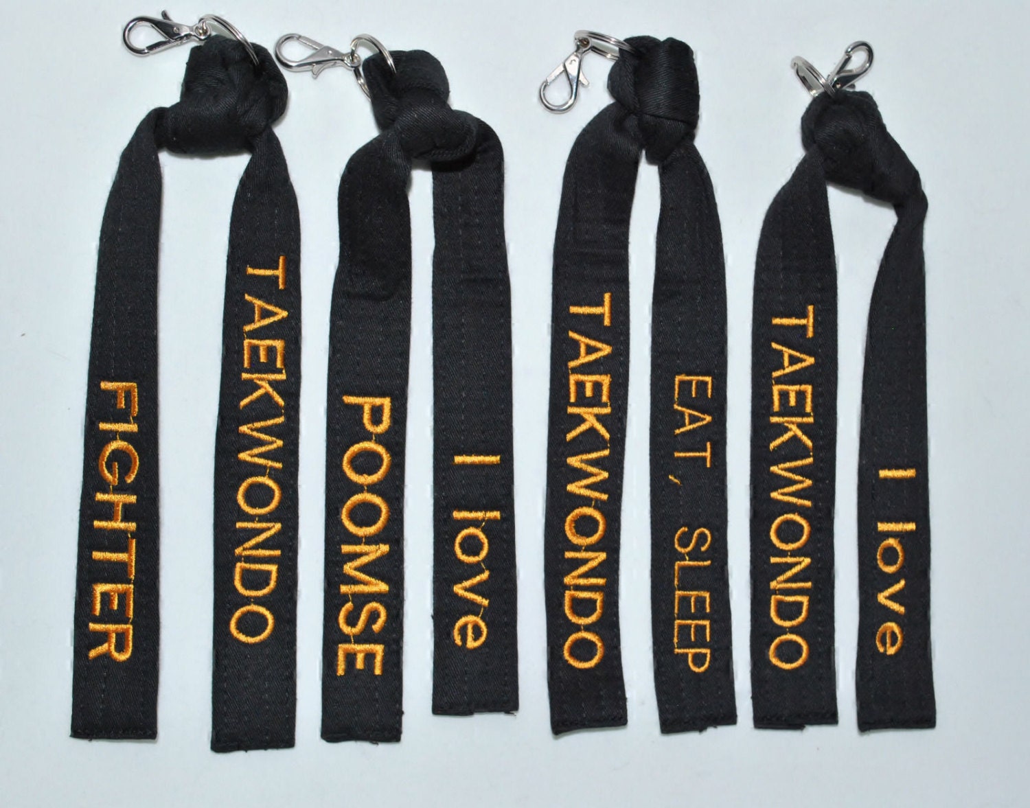 Taekwondo Judo Black Belt Martial Arts Keychain by MartialArtsFans