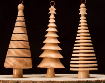 Hand-turned Christmas Tree Holiday Ornament