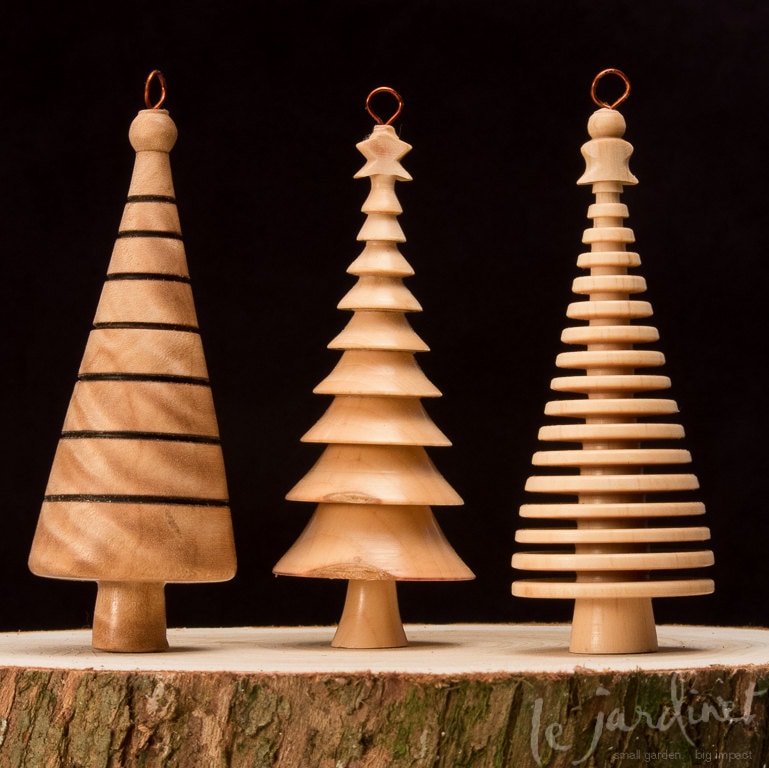 hand turned christmas tree holiday ornament hand turned christmas tree holiday ornament