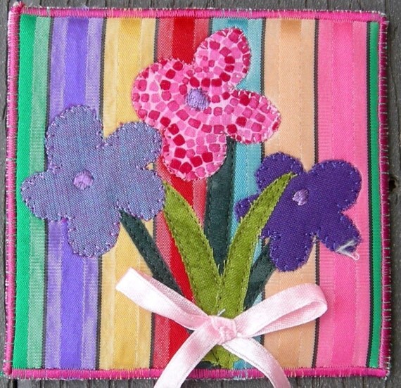 Items similar to Quilted Fabric Flower Flower