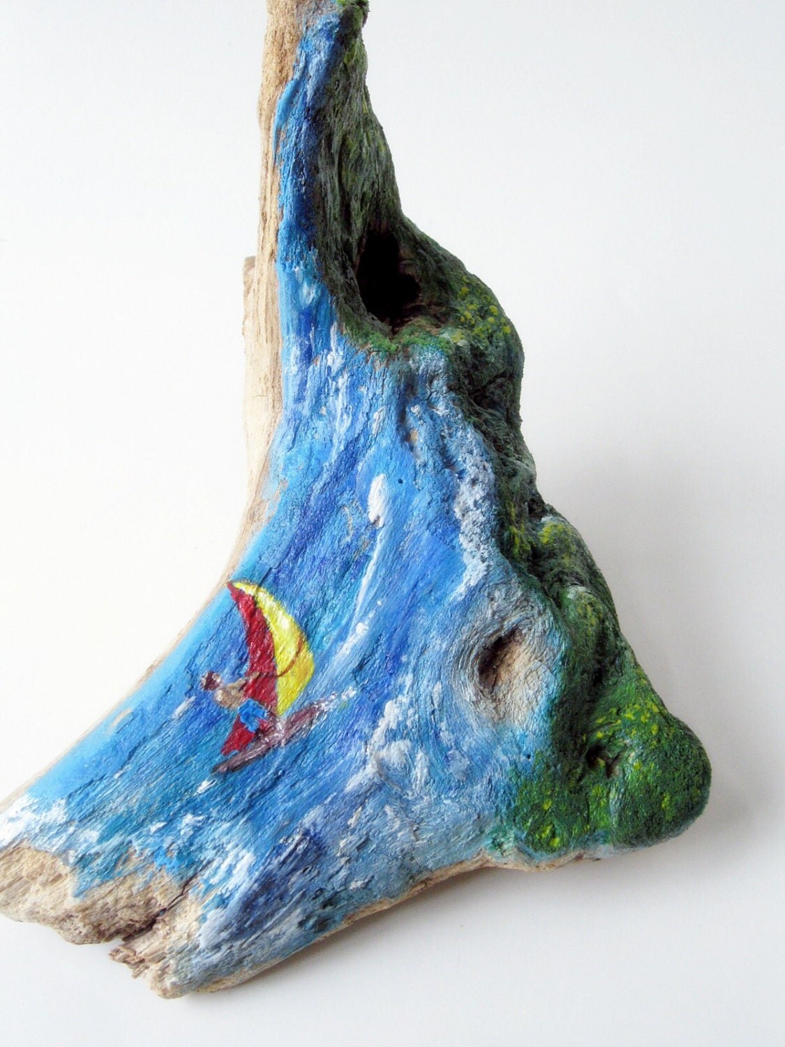 Painted Driftwood Driftwood Large Driftwood Ocean by gardenstones