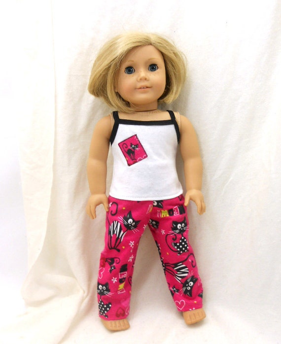 American Girl Doll Black Cat Pajamas