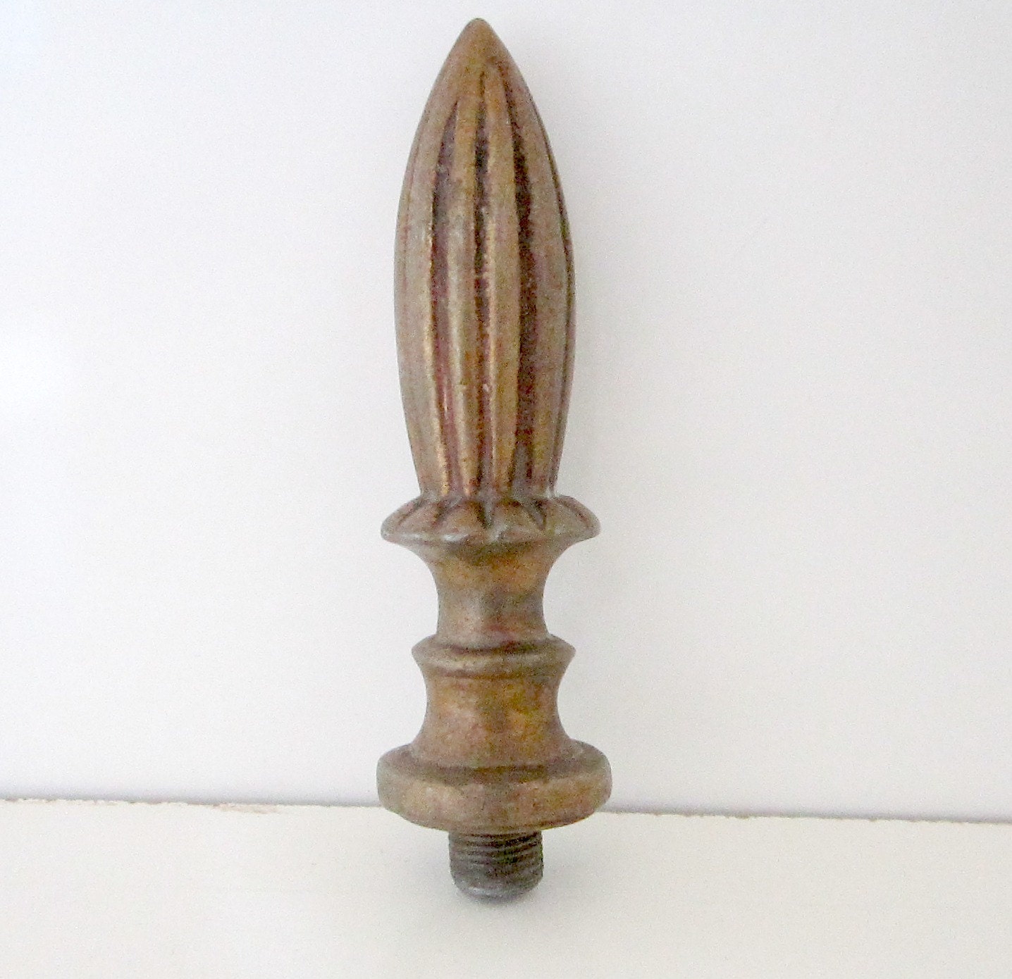 Antique Lamp Finial Large Iron Vintage Finial By Nanascottagehouse