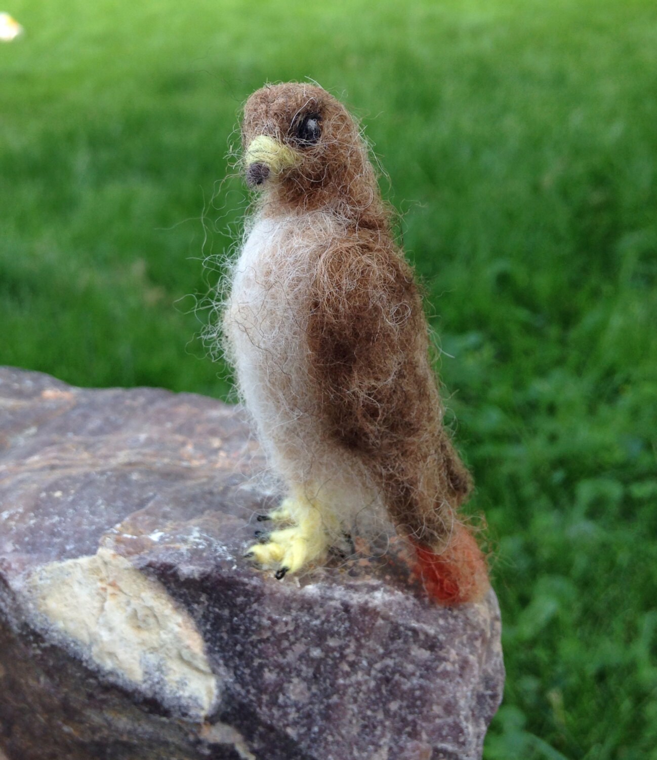 Needlefelt Red Tailed Hawk Miniature