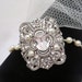 Bridal cuff bracelet, Statement wedding bracelet, Wedding jewelry, Vintage style bracelet, Swarovski bracelet, Rhinestone bracelet