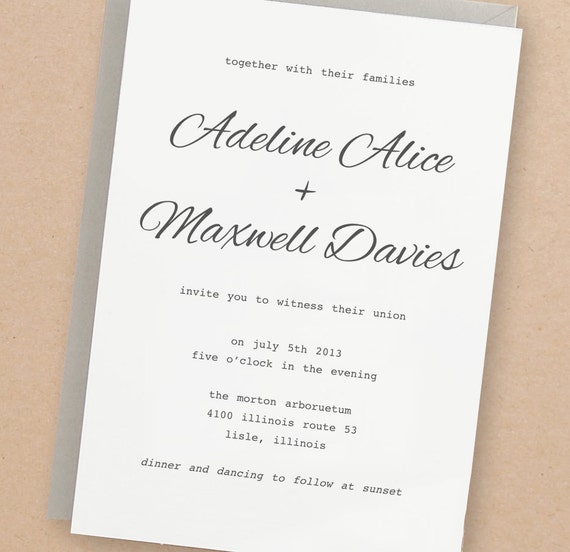 Printable Invitation Template INSTANT DOWNLOAD Simple