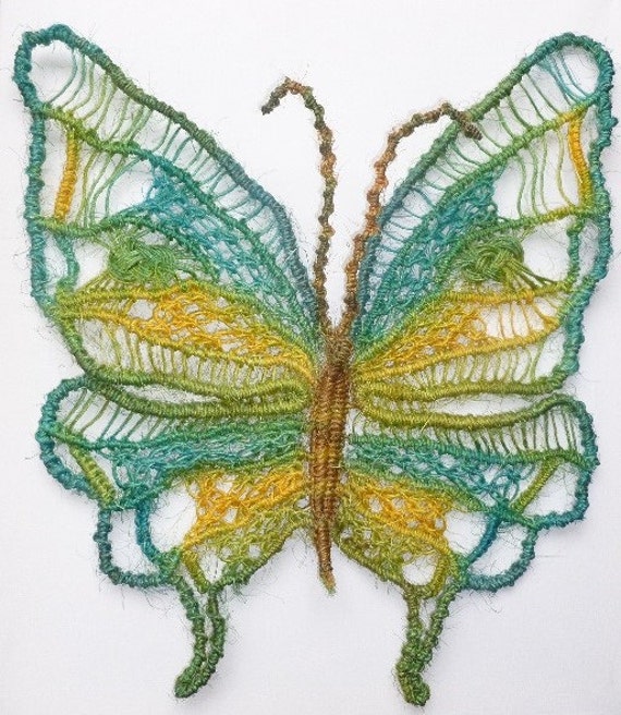Spring Macrame Butterfly Macrame Wall Hanging by MacrameArt